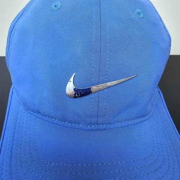 Nike Hat Cap Mens Strap Back Blue VRS RZN Swoosh Logo Performance Golf Golfing - Picture 3 of 9
